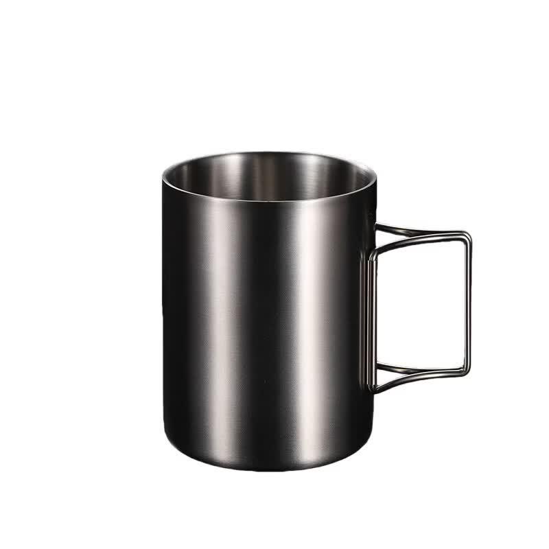 304 Stainless Steel Double-Layer Camping Mug