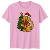 Golden Retriever Dog Christmas Dogs Holidays Unisexs TShirt Unisexs Tee Graphic Top