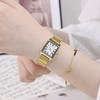 Fashion Ladies Watch Square Roman Dial Temperament Stainless Steel Strap Personalized Watch Women