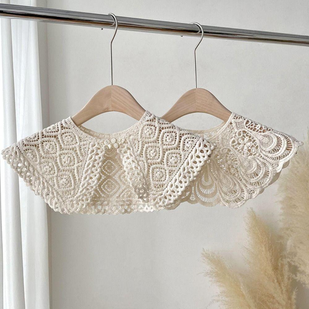Cape Knitted Shawl Cloak Blouse Shoulders Fake Collar Elegant Lace Fake Collar  Clothes Decoration