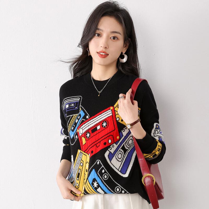 

Mocana Winter Cartoon Wool Sweater One Size