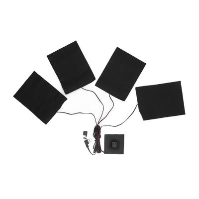 Panno Riscaldante Riscaldatore Impermeabile 3 Livelli Fibra Composita con Quattro Pezzi Abbigliamento Alimentato USB