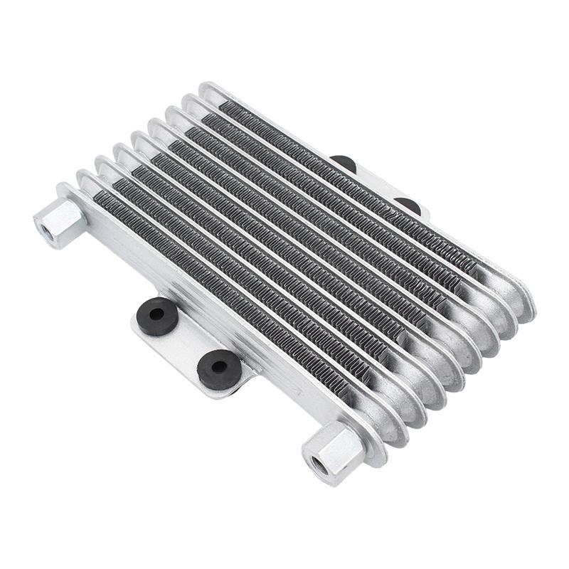 Motorcycle Radiator Oil Cooler 8-Layer Pitch M10/12 For Kawasaki KX250 Honda CRF250 Yamaha YZ250 Universal Motocross Accessories