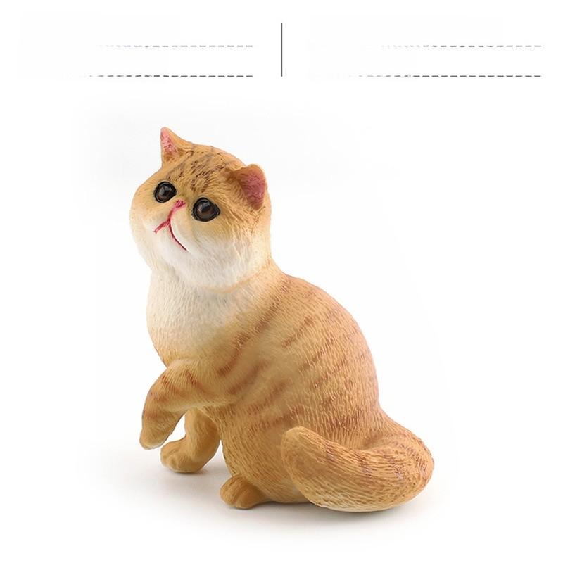Kids Plastic Shorthair Cat Figurine Replica For Learning And Decoration