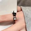 Fashionable Animal Shaped Adjustable Rings Lovely Cartoon Cats Dog Jewelry Special Gifts for Her Him Stylish Outfits