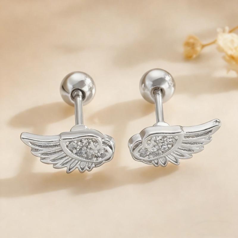 Fashion Unique Personality Wing Ear Bone Nail Earrings For Women Jewelry Accessries Gifts
