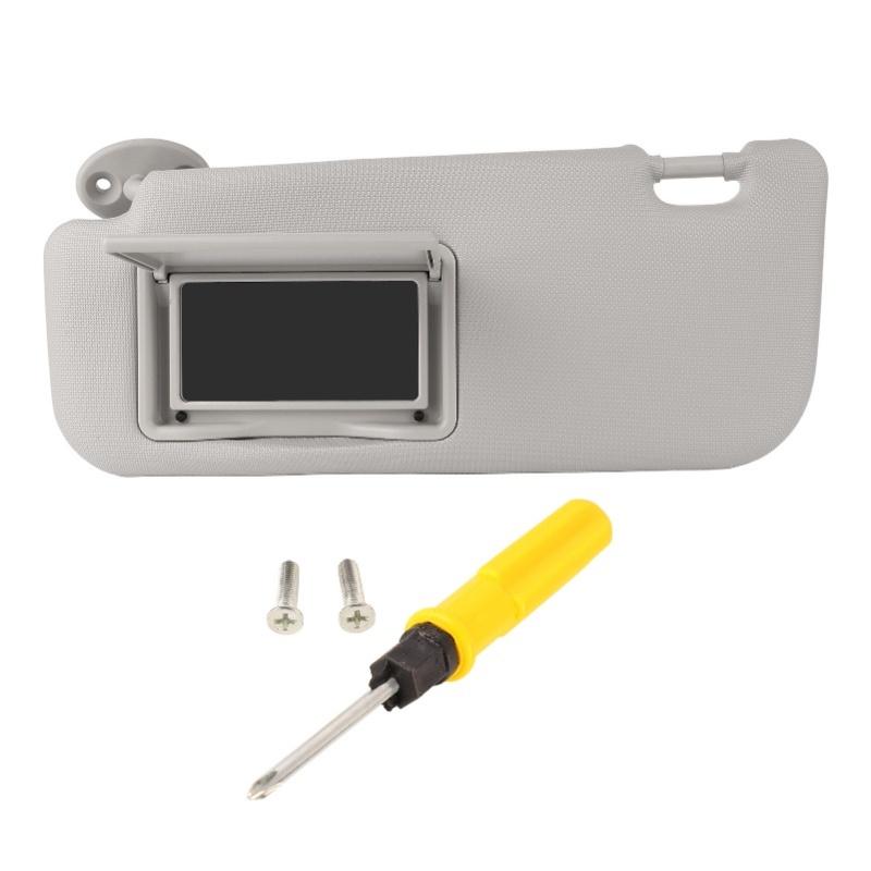 Car Sun Visor Left Driver Side Gray High Hardness Sun Visor With Vanity Mirror