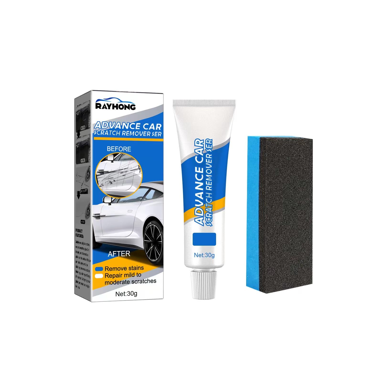 

Car scratch car scratch repair 2026 improved with polishing wax and Suitable for all types of car remover, paste, version, 30g, sponge. scratches.
