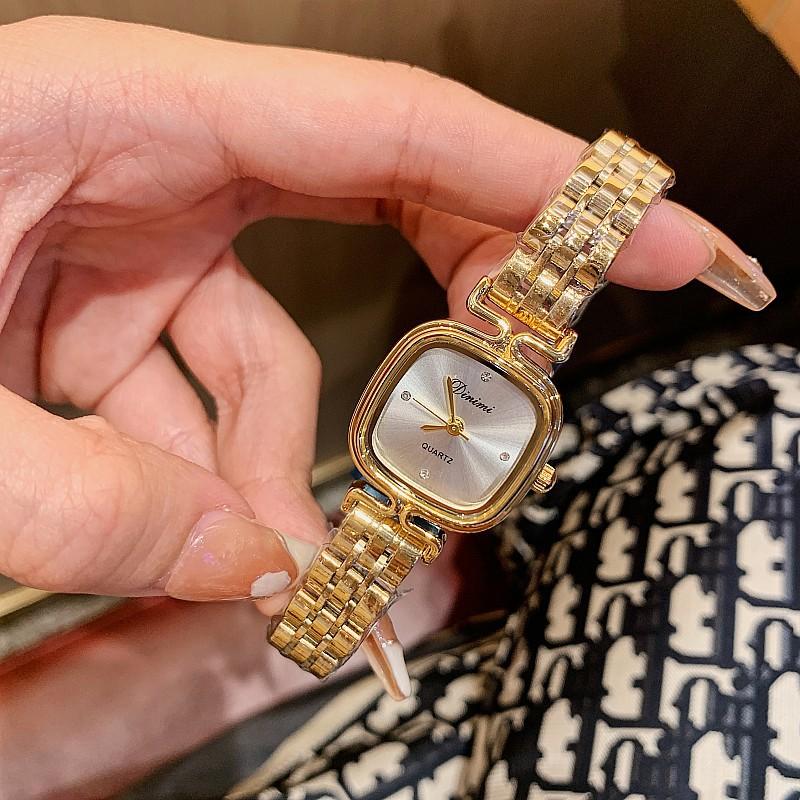 Fashion Temperament Women'S Watch Women'S Watch Women'S Stainless Steel Strap Simple Retro Square Light Luxury Quartz Watch