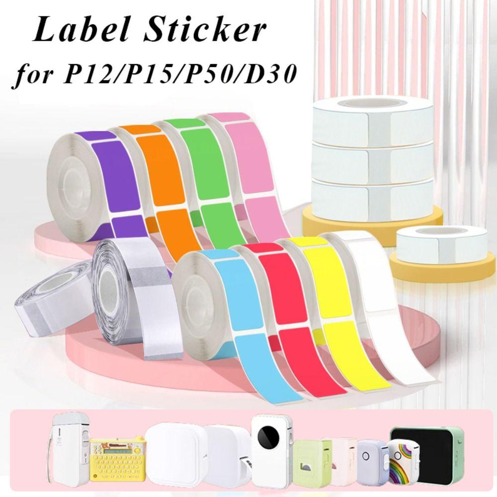 New Colorful Adhesive Label Maker Paper 12mm×40mm 160/Roll Laminated Labeling Paper Thermal Paper Portable Printer