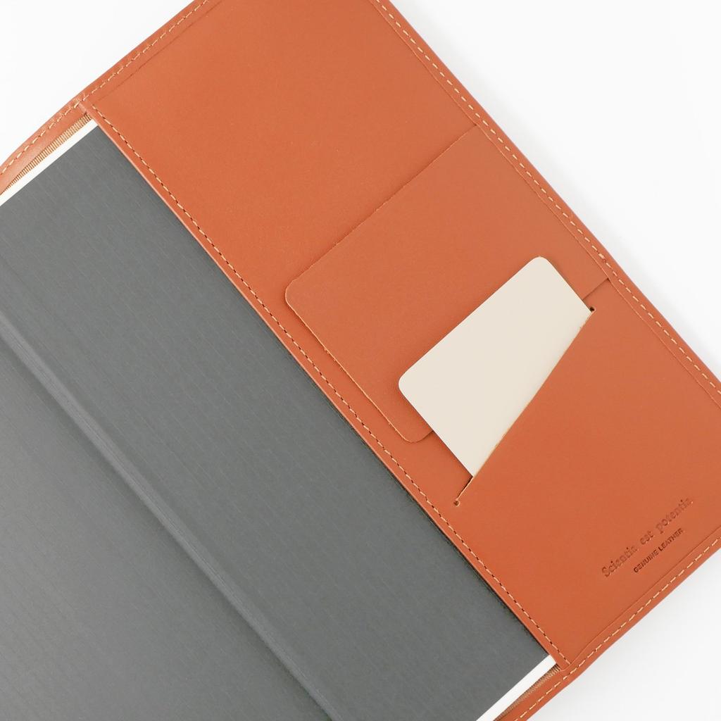 Book Jacket In Medium Green Leather Slip-on Free-style (Noir, NSL-4401)