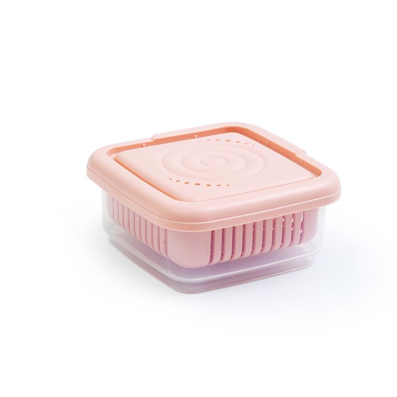 260ML/660ML Kitchen Transparent Vegetable Fruit Saver Preservation Box Ginger Garlic Onion Detachable Drainage Sealing Boxes