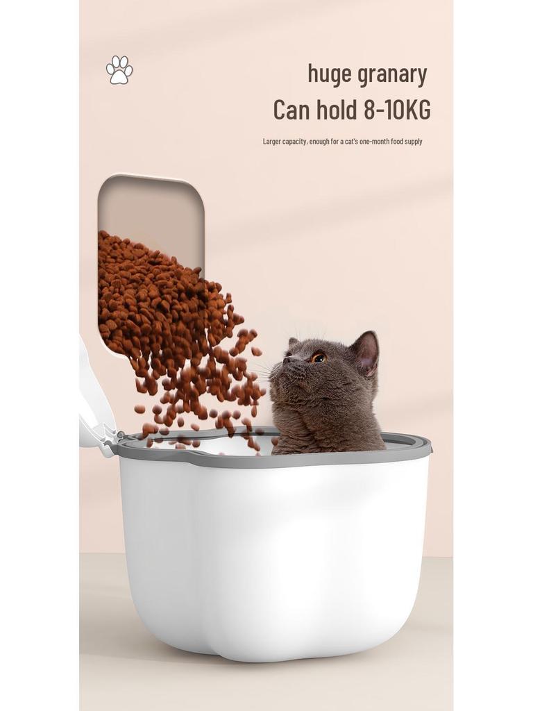 Ulepszony Pojemnik XL na Karmę dla Zwierząt w Kształcie Łapy na 8-10 kg