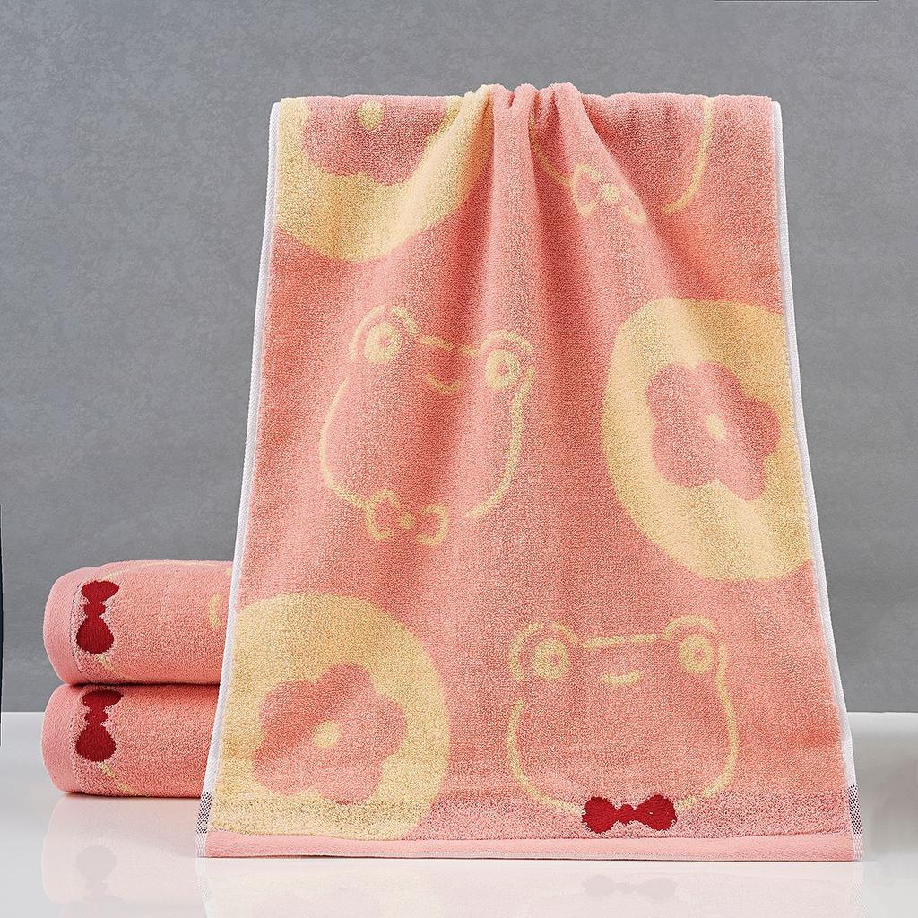 Color yarn pure cotton towel cartoon face wash absorbent towel cotton household wedding
