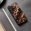 Dark Leopard Print Pattern PhoneCase Glass PhoneCase for Samsung Galaxy S26 S25 S24 S23 S22 FE Ultra Plus Scratch Proof Smooth