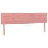 Tête de lit - Maison Exclusive - Velours rose - LED colorée intégrée - Hauteur réglable 160x5x78/88 cm