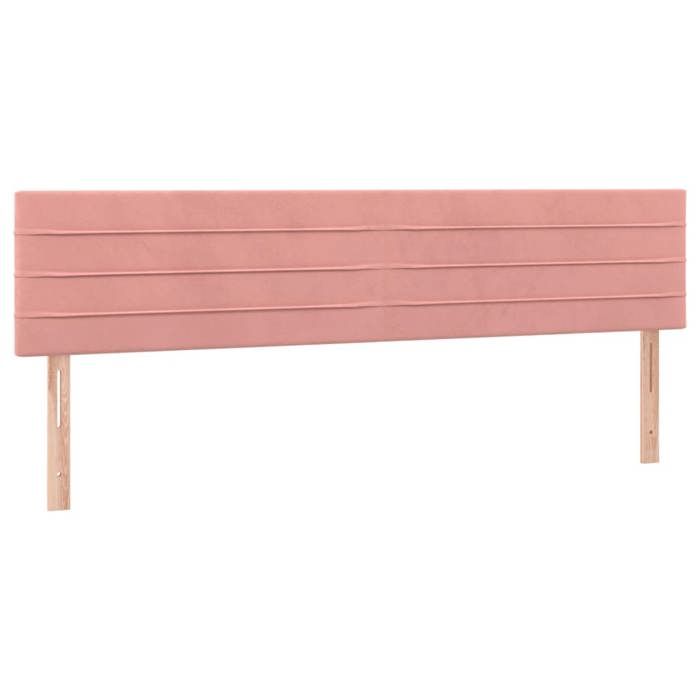 Tête de lit - Maison Exclusive - Velours rose - LED colorée intégrée - Hauteur réglable 160x5x78/88 cm