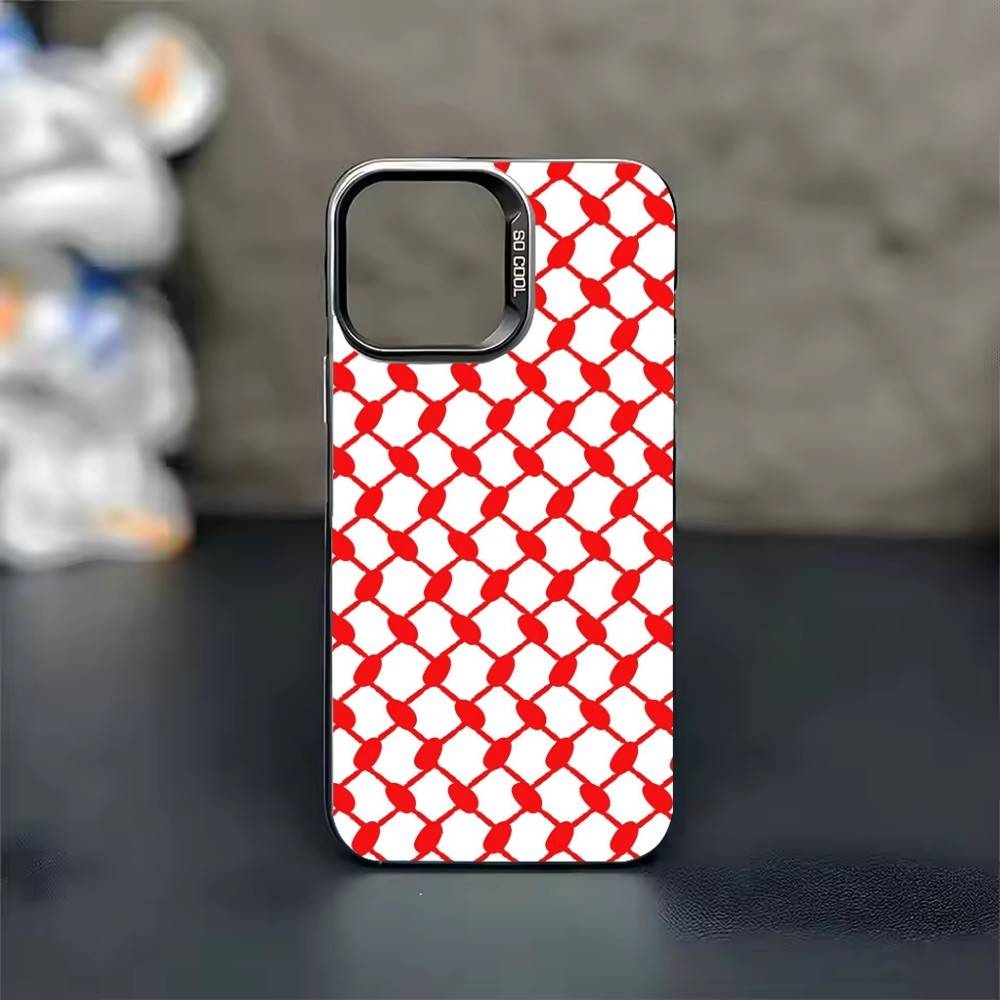 P-PalestineS Hattah K-Keffiyeh Phone Case For iPhone 17,16,15,14,13,12,11,Pro Max,Plus Candy Silver Cover iPhone13PRO