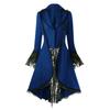Women Vintage Long-sleeved Waist Back Bandage Lace Stitching Jacket OverCoat