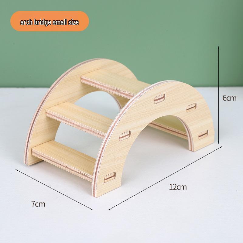 Luxury Solid Wood Hamster Villa with Pet Stairs and Sleeping Nest