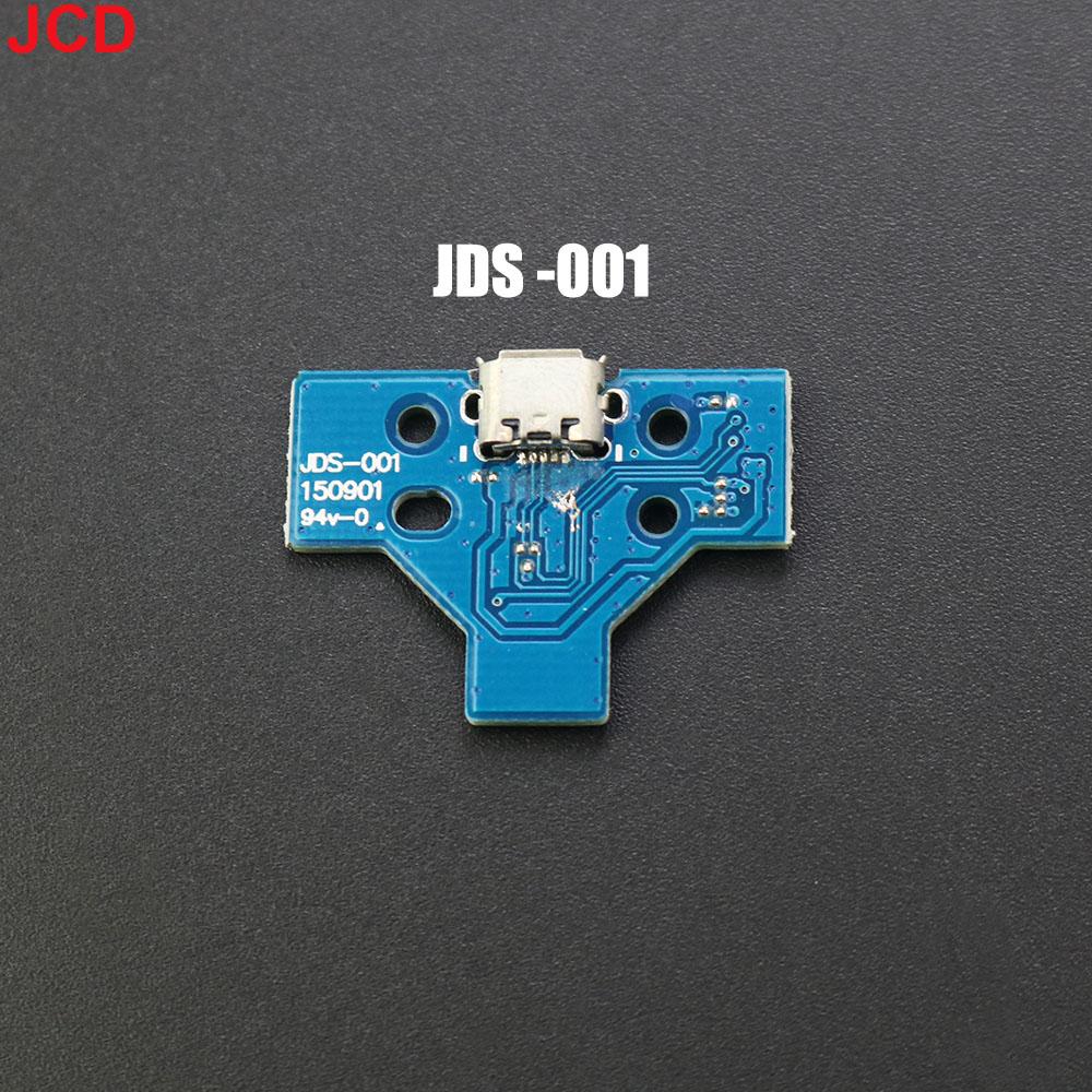 JCD 1pcs For PS4 Slim Pro Game Controller USB Charging Port Socket Circuit Board 12Pin JDS 011 030 040 055 14Pin 001 Connector
