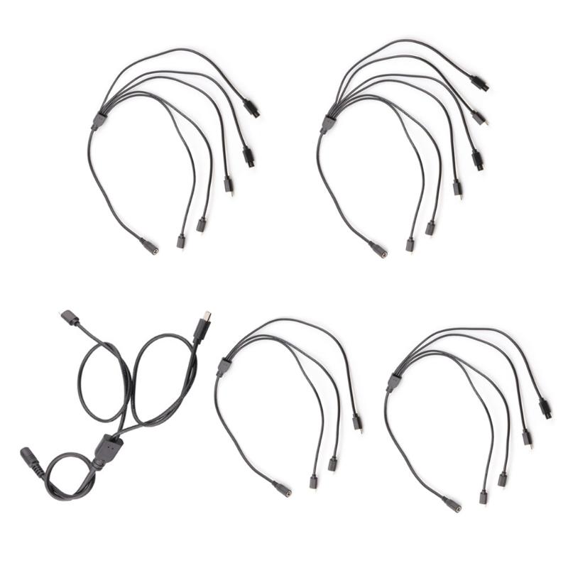 DC5521 to Type C Power Converter Splitter Cable With Precise Coppered Cored Supports 5V/9V/12V Fast Charging