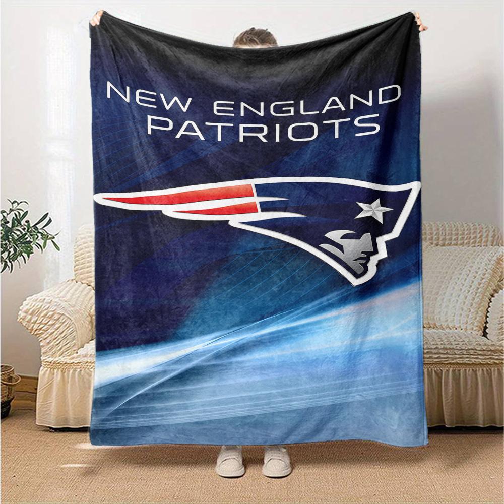 1pc Blanket - Patriot Logo Print Design,Lightweight Blanket for Sofa,Bed- Soft &Warm,Gift for All Seasons