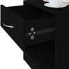 Nightstands (2 Pcs) with Drawer Black