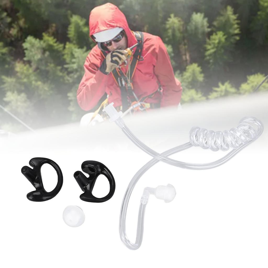 Akoestische Oordop Akoestische Spiraalvormige Oordop Headset Akoestische Spiraal Portofoon Kits met Oordop Oorstukje Oordop