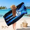 Schalke 04 FC Benutzerdefiniertes Strandtuch, Personalisierter Name Textdruck, Fußballlogo Weiches Schnelltrocknendes Handtuch Urlaubsgeschenk
