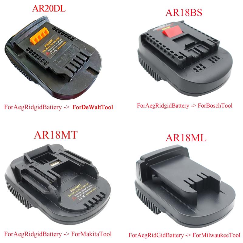 For Aeg For RidGid Lithium Battery Converter Tool Universal Adapter 18V 20V For Makita For Bosch For Milwaukee For M18 Converter