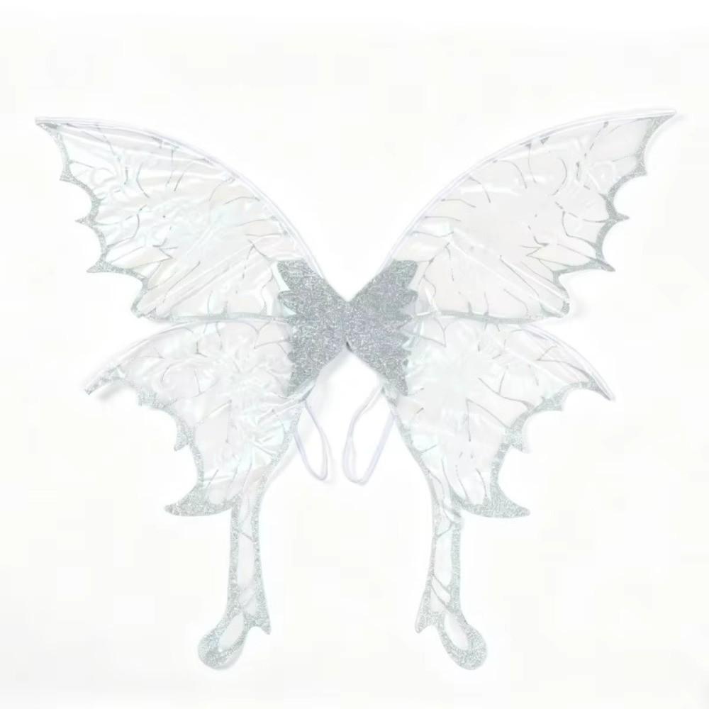 Semi-Transparent Mesh Butterfly Wings Floral Embroidered Angel Wings  Cosplay Performance