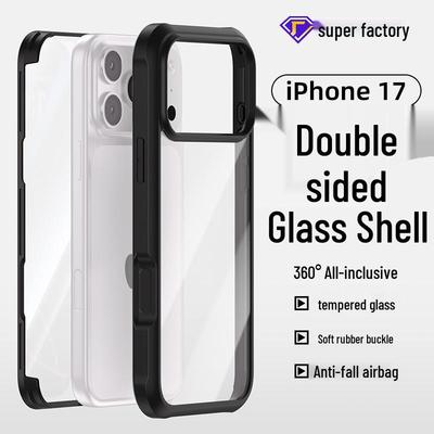 Coque Transparente Antichoc pour iPhone 17 Pro Max avec Verre Double Face pour Apple 16 Pro