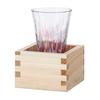 Aderia Tsugaru Vidro Sake Glass, Hamanasu Design, 95ml, with Masu Cup, Flower Tour, Made In Japan, F-71960