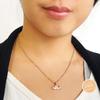 [2PIECES] Pe2214-pksmall [Brand Name] Silver Necklace Whale Whale Tail Hawaiian Stainless Steel Chain [Small] Pink Gold 45cm