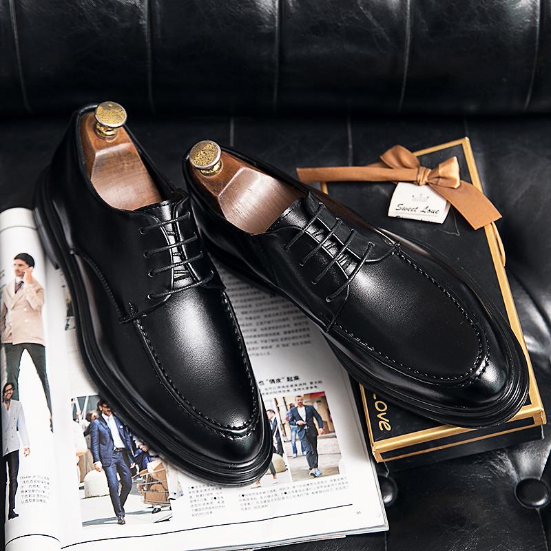 Handmade Brand Men Oxford Shoes Fashion Casual Leather Men Flats Soft Outdoor Business Shoes Versatile Man Formal Dress Footwear