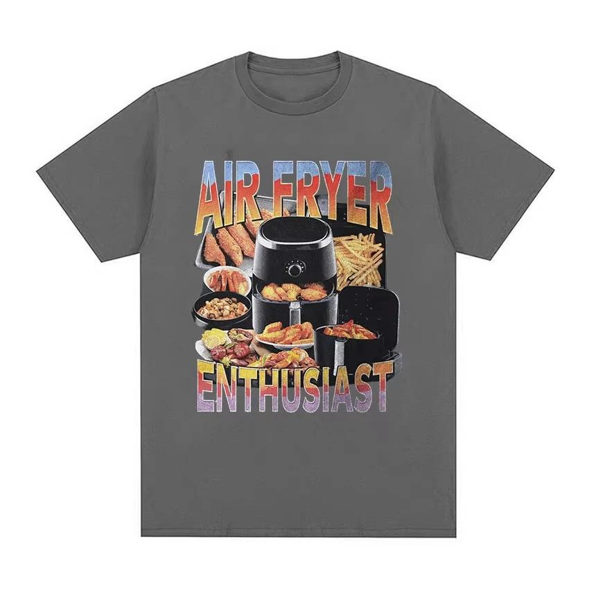 Air Fryer Enthusiast Funny Cooking Lover TShirts Men Women Summer ONeck Short Sleeve Tshirt Fashion High Quality Cotton TShirt
