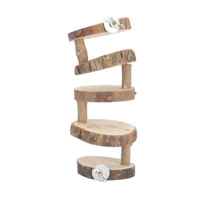 5 Schichten Holz Hamsterleiter Papageienspielzeug Klettertreppe Haustierspielzeug Sitzstangen Käfig