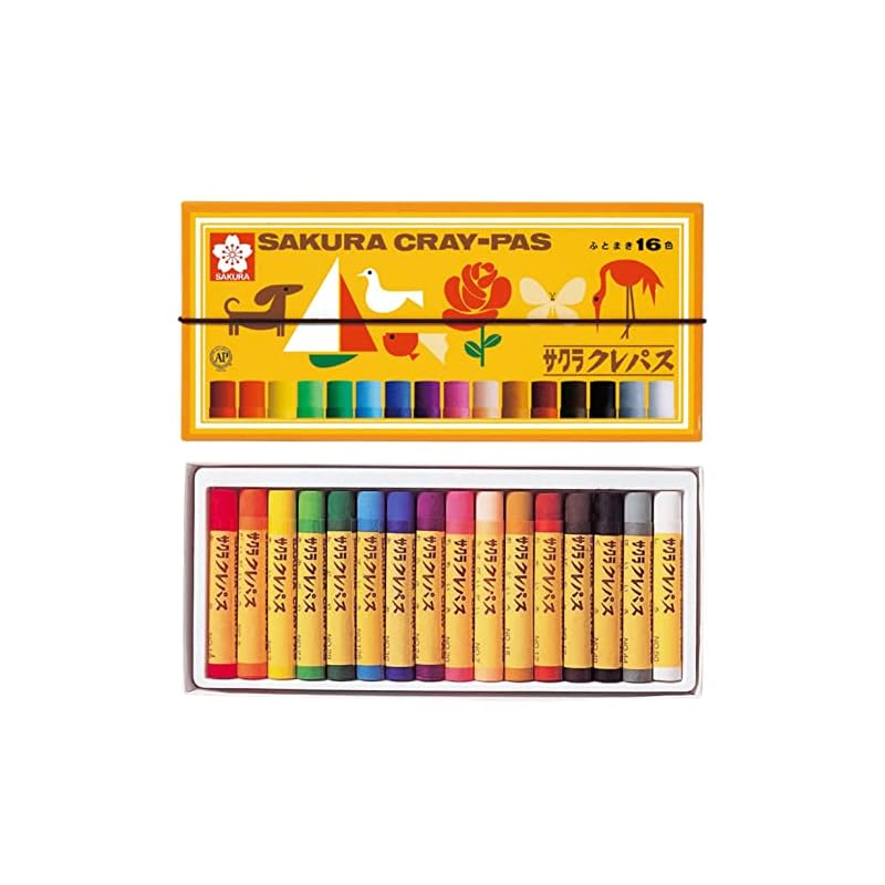 Sakura Craypas Crayons, 16 Colors, with Elastic Band (LP16R)