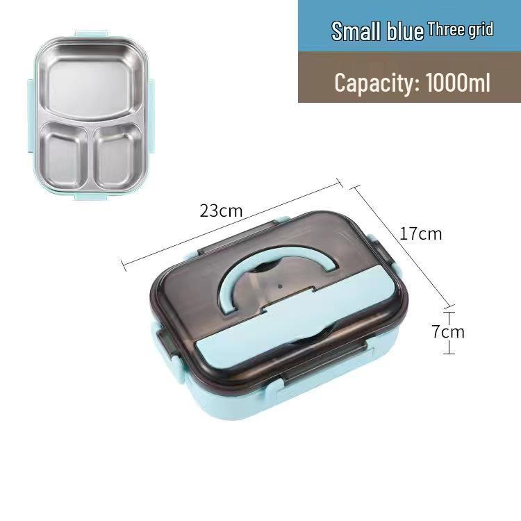 304 Stainless Steel Insulated Bento Lunch Box, Microwaveable & Compartmentalized for Students & Office Workers