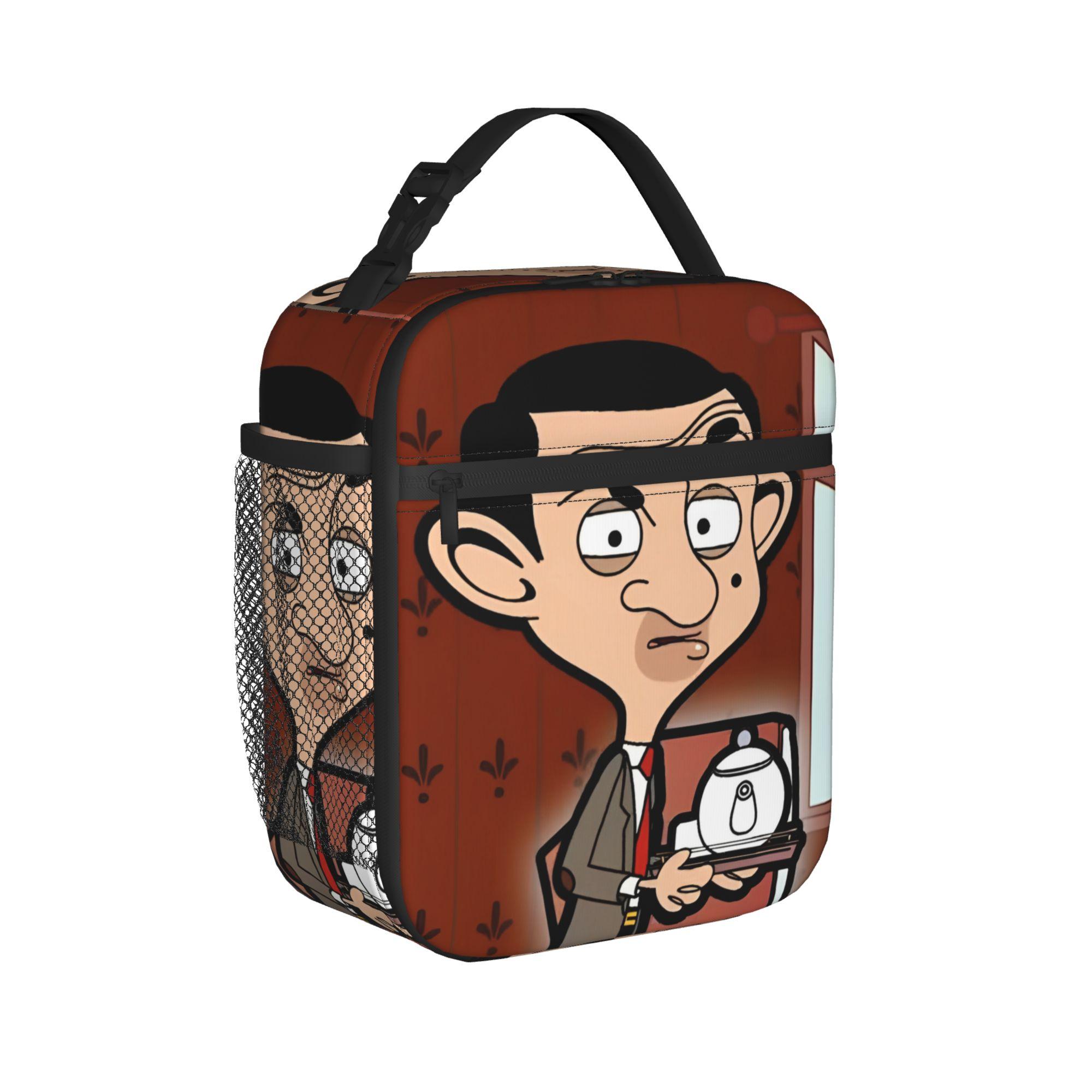 Mr Bean Insulated Lunch Bags Cooler Bag Reusable,Meal Container Rowan Atkinson High Capacity Tote Lunch Box Beach Travel One Size