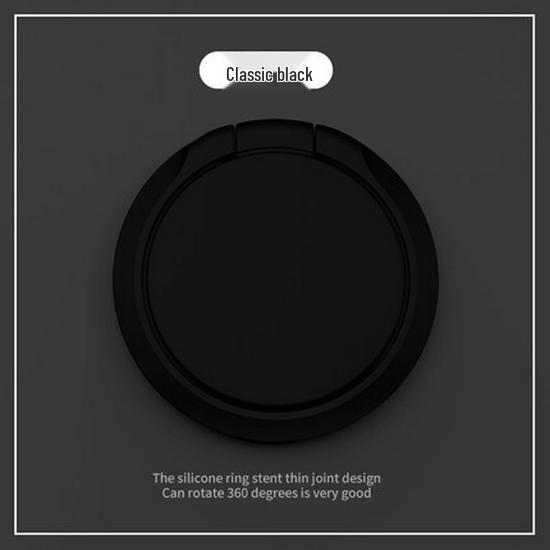 

Metal Phone Holder with Beveled Edge: Lightweight, Thin Round Finger Ring for Desktop Support
