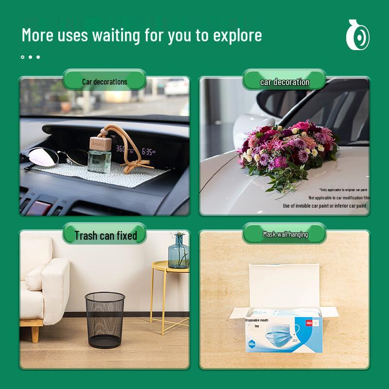 Deli Reusable Nano Double-Sided Transparent Tape
