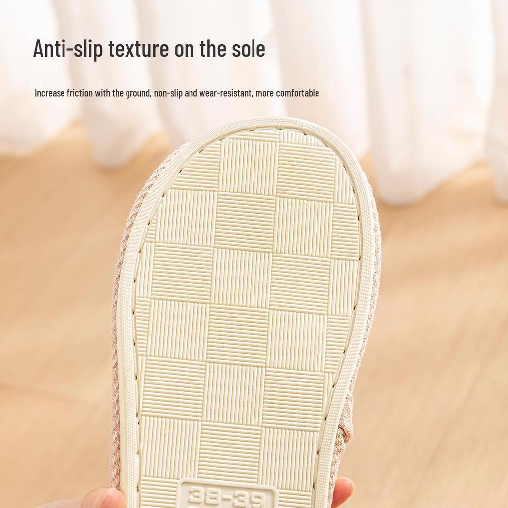Men's Luxury Breathable Linen Slippers - 2025 Summer Non-Slip Casual Style