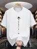 2026 Summer Bestselling Street Casual Fashion Comfortable Breathable Simple Aircraft Pattern Printed Unisexs Pure Cotton Tshirt