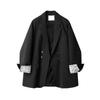 Damen Zweireihiger Blazer mit Spitzenmanschetten