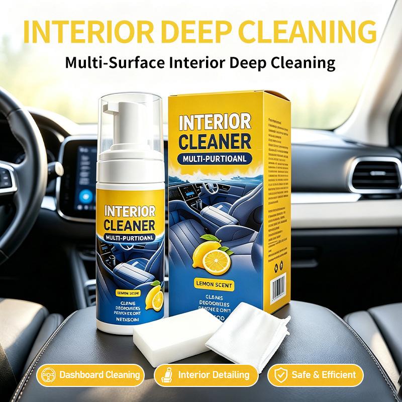 Car Interior Foam Cleaner Kit Leather Seat Multi-Purpose Cleaning Spray Auto Detailing Agent