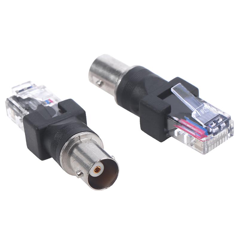 1Pc Hohe Quanlity Schwarz Stecker Bnc-buchse Jack Zu Rj45 Stecker Rf-adapter Koaxialstecker