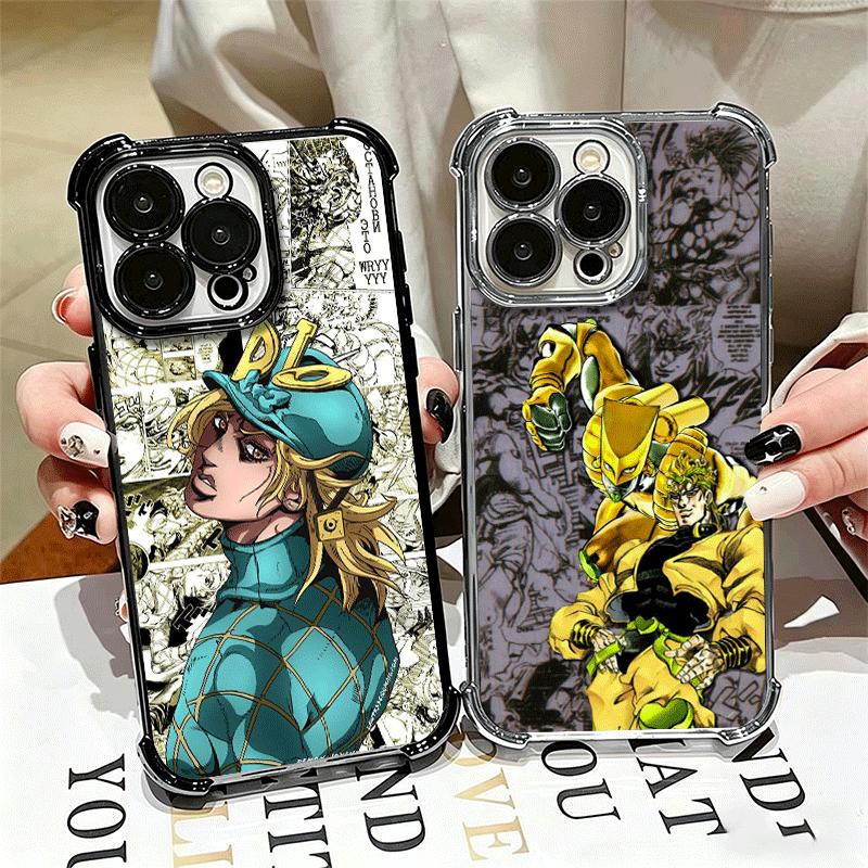 JoJo Adventure Dio Diego Brando Soft Phone Case For iPhone 15 16 17 Air 14 Pro Max 16E Plus 13 12 Mini Plating Anti-Fall Fundas