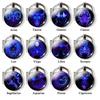 Keychain Exquisite 12 Constellation Design Glass Handbag Keychains Key Ring for Gift